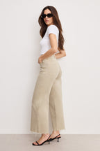GOOD SKATE WIDE CROPPED JEANS DUNE001