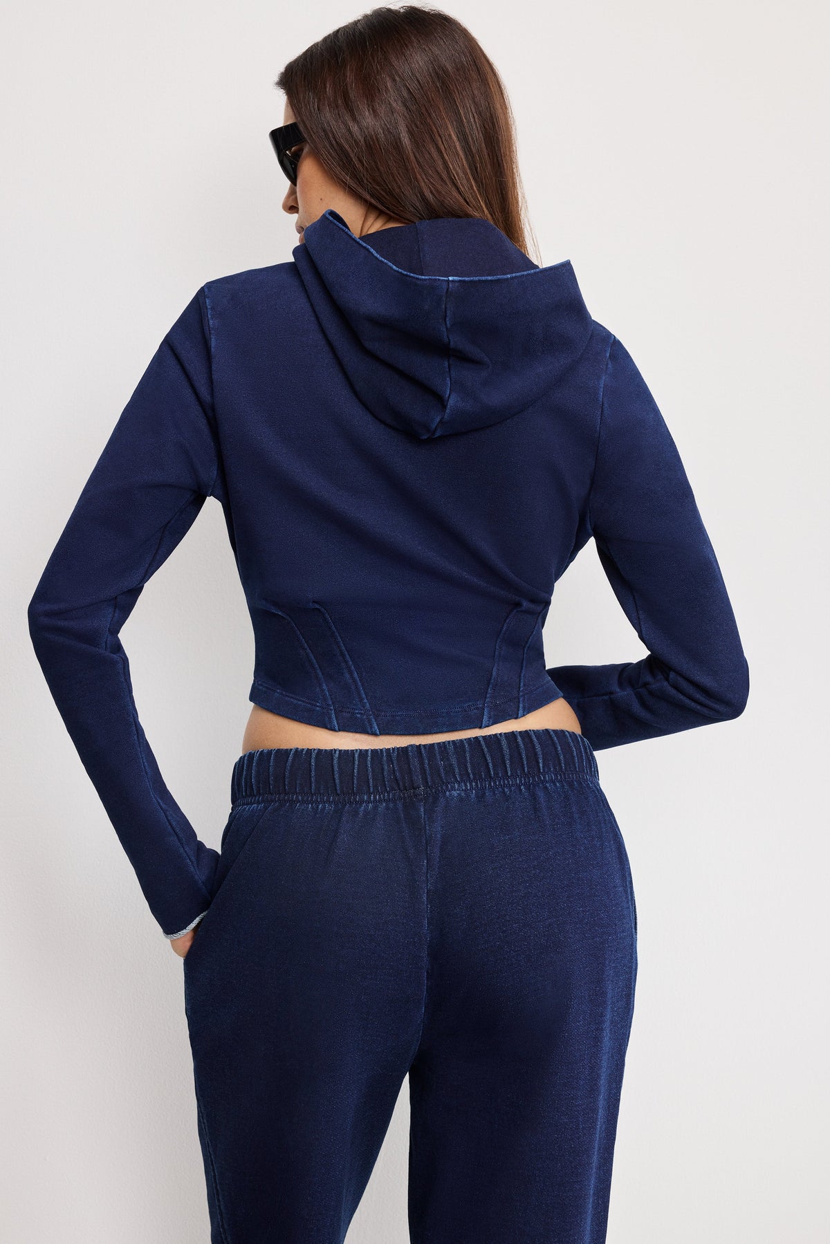 JEANIUS CORSET HOODIE INDIGO1029
