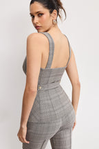 PLAID VEST GLEN PLAID001
