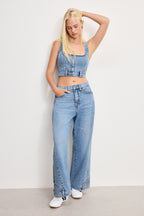 REWORKED DENIM VEST INDIGO1083
