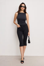 WEIGHTLESS SLEEVELESS TANK BLACK001