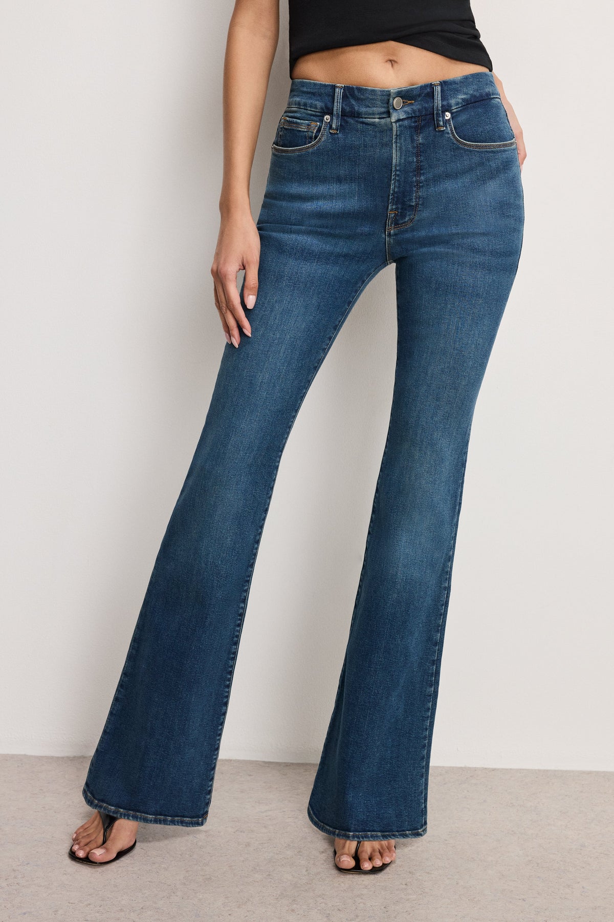 GOOD LEGS FLARE JEANS LONG BLUE004