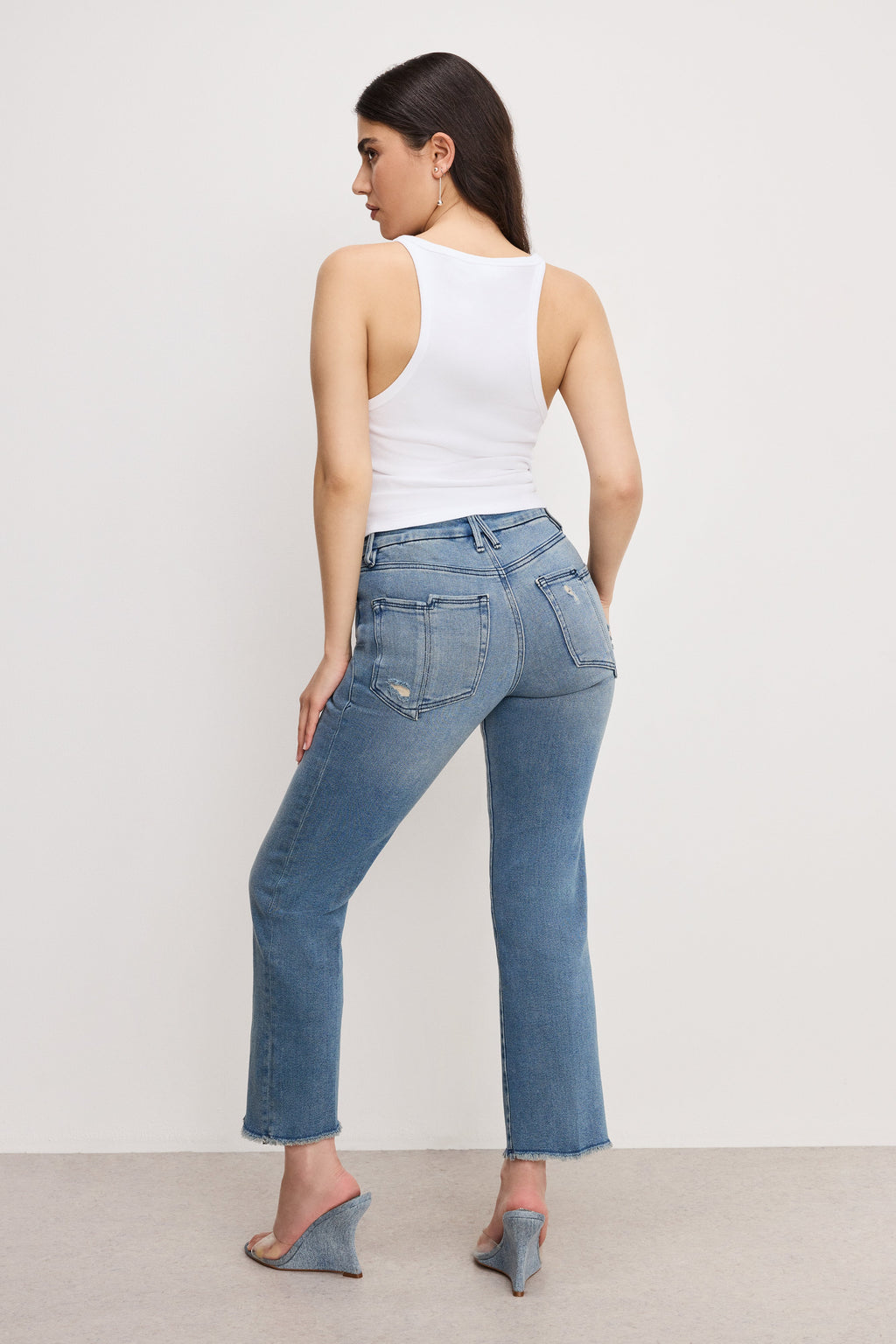 GOOD PETITE STRAIGHT JEANS BLUE449