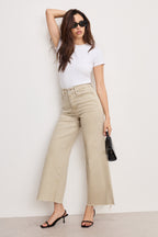 GOOD SKATE WIDE CROPPED JEANS DUNE001