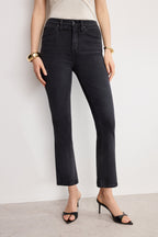 SOFT TECH GOOD KICK FLARE JEANS BLACK390