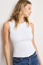 WEIGHTLESS CORSET TANK TOP WHITE001