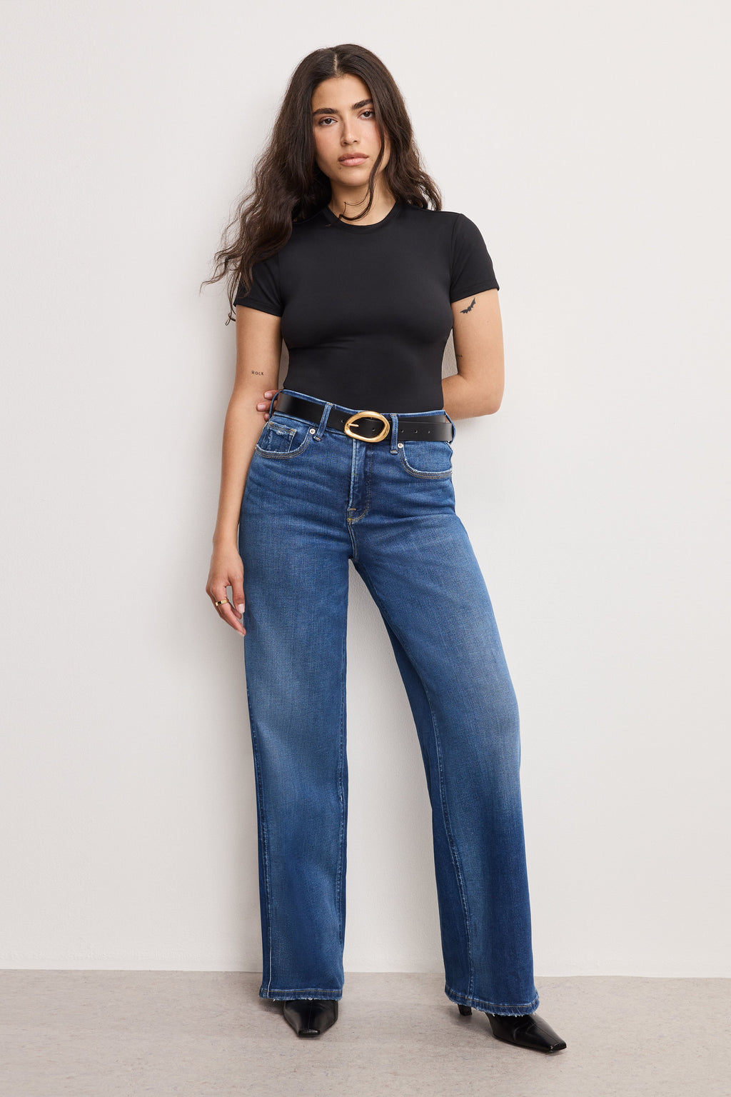 SOFT TECH GOOD PETITE SKATE WIDE JEANS INDIGO891