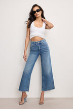 GOOD SKATE WIDE CROPPED JEANS BLUE541