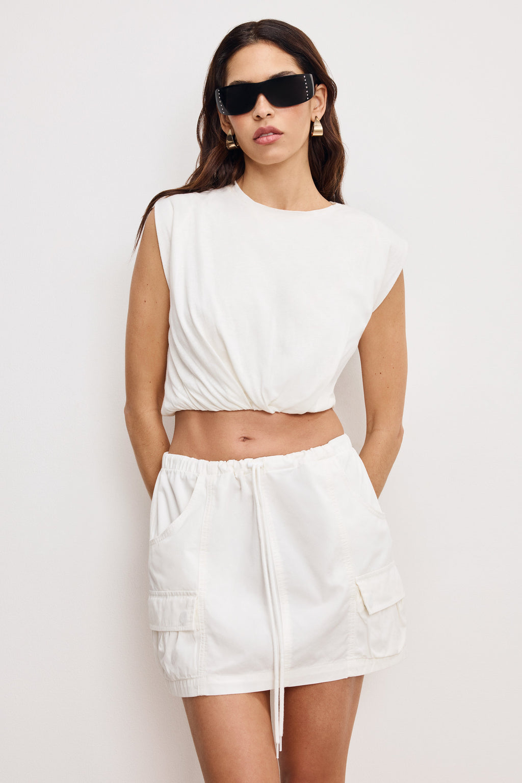 COTTON MUSCLE TEE CLOUD WHITE