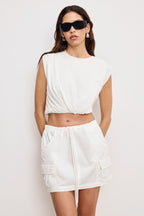 COTTON MUSCLE TEE CLOUD WHITE