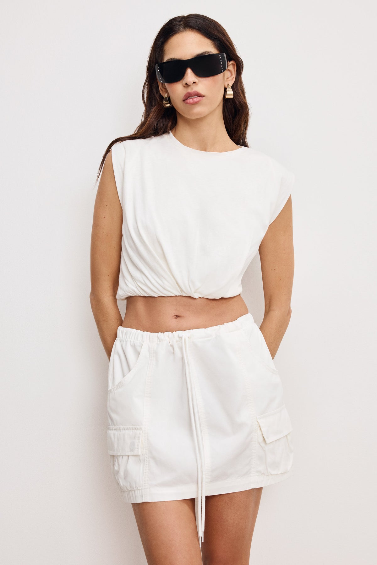 COTTON MUSCLE TEE CLOUD WHITE