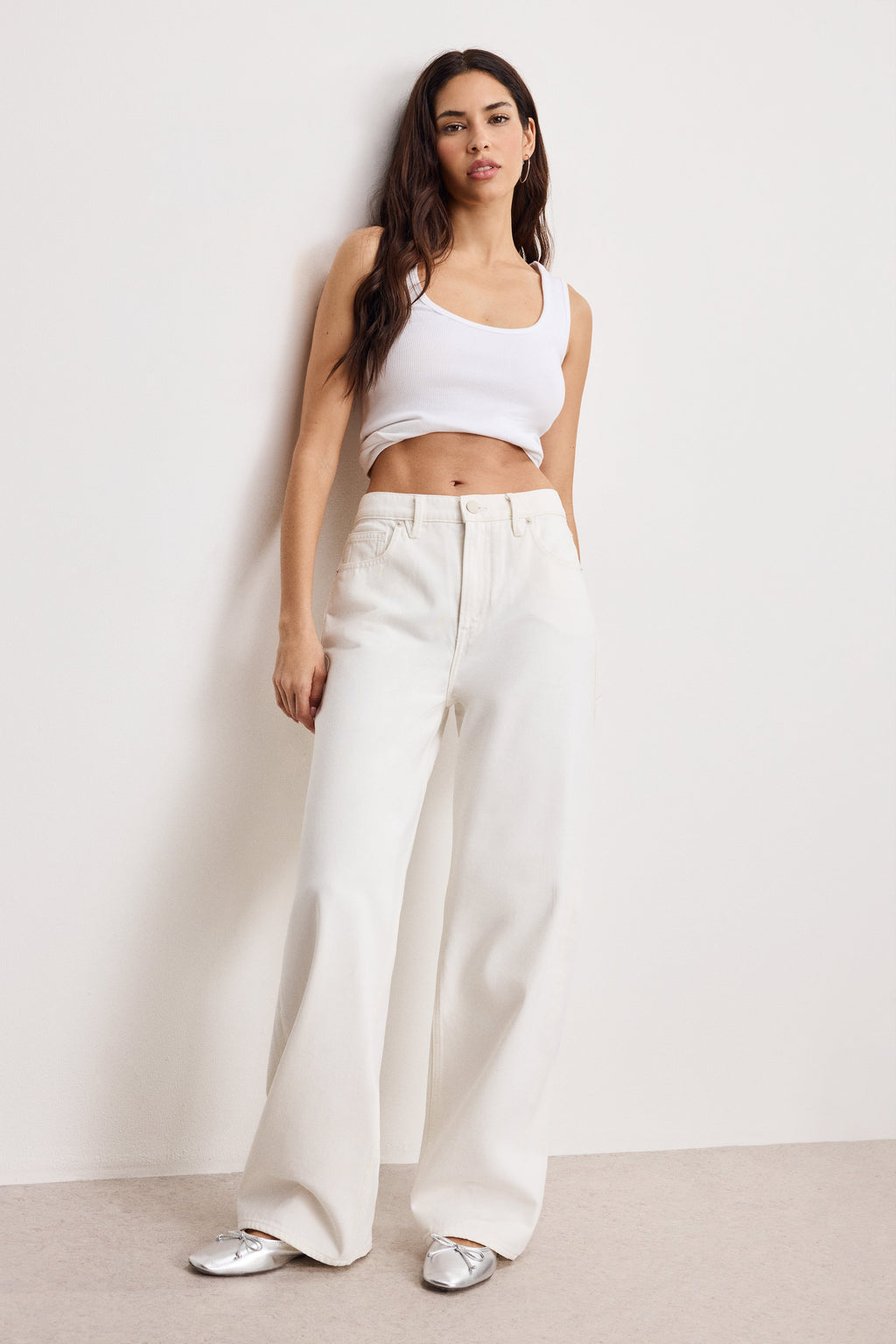 GOOD LOW RISE BAGGY JEANS CLOUD WHITE