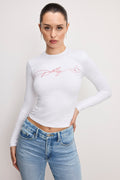 DOLLY BUTTERFLY SUPER STRETCH LONG SLEEVE WHITE001