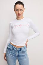 DOLLY BUTTERFLY SUPER STRETCH LONG SLEEVE WHITE001