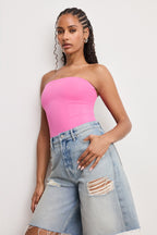 SCULPTING CORSET STRAPLESS BODYSUIT BERRY SORBET010