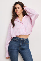 POPLIN BUBBLE SHIRT CANDY STRIPE001