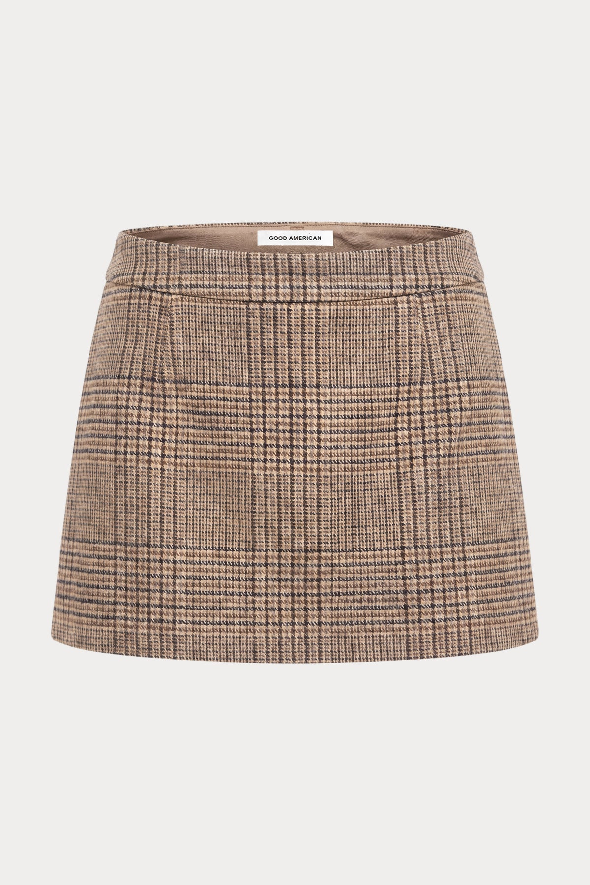 THE WOOL MINI SKIRT BROWN PLAID