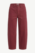 VINTAGE BARREL ANKLE JEANS BERRY NOIR