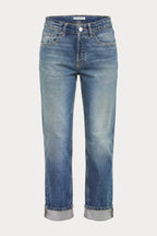 VINTAGE STRAIGHT ANKLE JEANS INDIGO1282