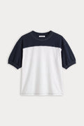THE COLORBLOCK GYM TEE NAVY WITH CHALK
