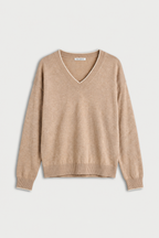 THE COZY V NECK SWEATER DUNE MIST